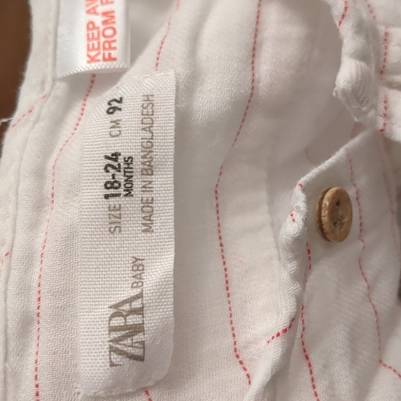 Zara | Linen Blend Pinstripe Button-down Shirt - Picture 4 of 4